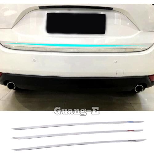 For Mazda CX-5 CX5 2nd Gen 2017 2018 2019 2020 Car Cover Stainless Steel Rear Door Bottom Tailgate Frame Plate Trim Lamp 1pcs