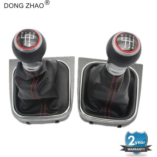 For VW Jetta 6 A6 MK6 GLI 2011 2012 2013 2014 Car-Stying 5 Speed 6 Speed Car Gear Stick Level Shift Knob With Leather Boot