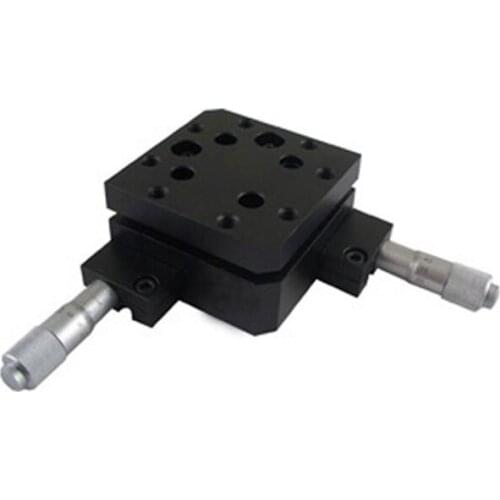 PT-QX04 precision manual tilting table (two-axis), y two-dimensional pitch + -4 degree adjustment, centimeter horizontal drive