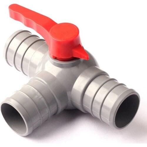 G 2''/50mm Drip Irrigation Tape Equal Tee Ball Valve Connector PVC Material Thicken Durable Brand NNW Micro Spray/Drip Fittings