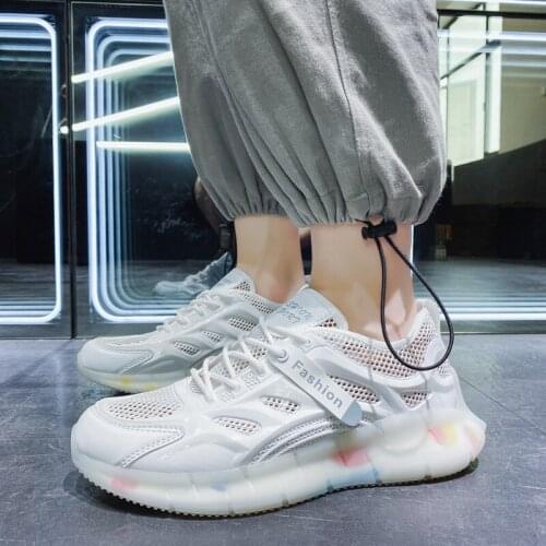 Summer Mesh Breathable Comfortable Soft Sneakers Mens Sneakers Thick-Soled Casual Mens Shoes Light Non-Slip Running Shoes Men