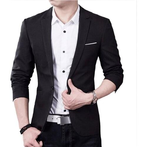Fashion Brand Mens Blazer British Style Casual Slim Fit Jacket Male Blazers Plus Size 4XL Men Coat Terno Masculino X3