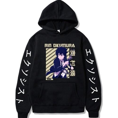 Anime Blue Exorcist Printed Men/women Rin Okumura Hoodie Long Sleeve Sweatshirt