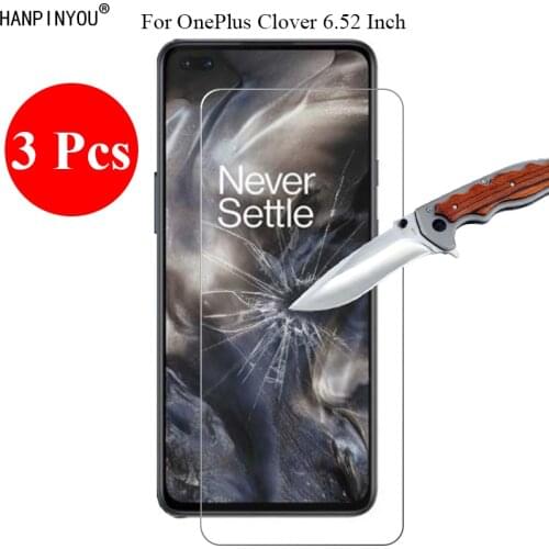 3 Pcs/Lot New 9H 2.5D Tempered Glass Screen Protector For OnePlus Clover 6.52" Protective Film Guard + Clean Tools