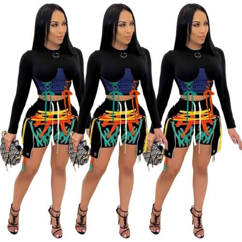 Casual Women Tracksuit Two Piece Set Shirt And Pants Drawstring Matching Set Sportsuit Clothes For Women Outfit