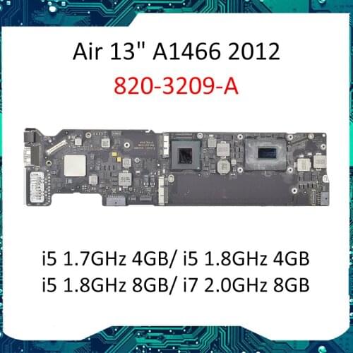 Tested Original A1466 Logic Board I5 1.7GHz/1.8GHz 4GB for Macbook Air A1466 Motherboard 13" 820-3209-A Replacement 2012