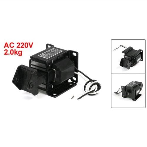 SA-2502 220V Coil 15mm Stroke 2.0kg 20N 4.4LB Force AC Magnet Solenoid Tractive Electromagnet