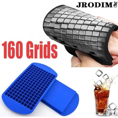 Ice Cube Tray 160 Grids Silicone Fruit Ice Cube Maker DIY Creative Small Ice Cube Mold Square Shape Kitchen Accessories