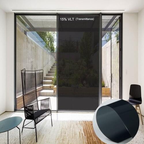SUNICE VLT 15% Deep Black Window Tinting Auto Home Privacy Tint High UV Rejection Self-adhesive 1.52*5m(60inchX16.5ft)