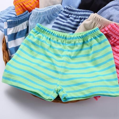 Baby clothes shorts boy and girls knickers boxers summer soft and 100% cotton baby childrens hot pants stripes and solid color