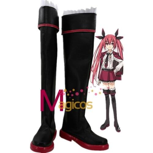 DATE A LIVE Itsuka Kotori Cosplay Party Shoes Black High Boots Custom-made