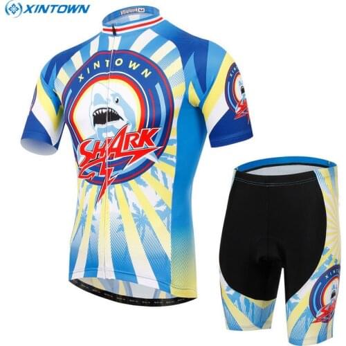 XINTOWN Team Mens Wear Cycling Jersey Bike Ropa Ciclismo Short Sleeve Bib Shorts Sets Summer Bicycle Clothes