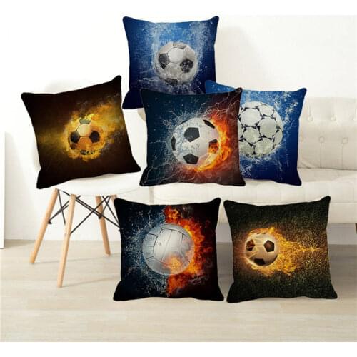 XUNYU Football World Cup Print Throw Pillow Case Football series Cushion Cover Decorative Pillows For Sofa Car 45x45 cm D0037