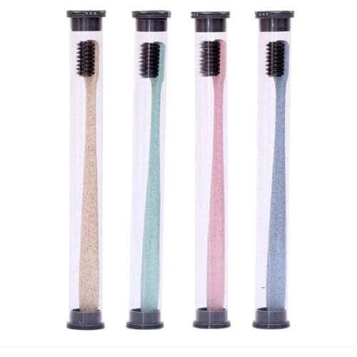Adult Wheat Toothbrush Tongue Portable Soft Bristle Whitening Charcoal Tooth Brush Tongue Cleaner Oral Hygiene tooth brush Gum