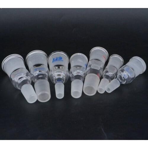 #10 #24 #34 #40 Female to #14 #19 #24 #40 #50 Male Joint Lab Glass Reducing Transfer Adapter
