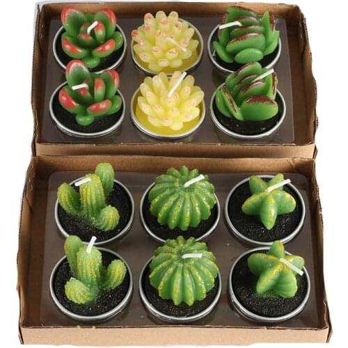 Quail 12pcs Smokeless Scented Candle,Home Decor Candle,Succulent Plants Cactus Candle,Wedding Candle,Birthday Candle