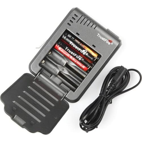 2* TrustFire 18650 3.7V 2400mAh Lithium Rechargeable Protected Batteries + Trustfire TR-003 4P Universal Li-ion Battery Charger