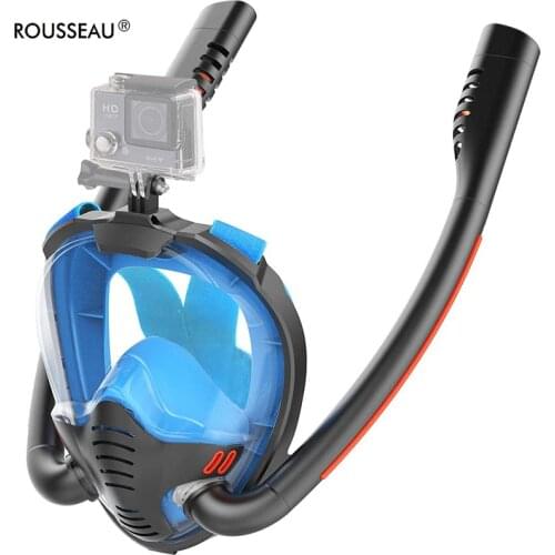 New Plug-in Full Face Diving Mask Anti-fog Snorkeling Mask Children Adult Underwater Scuba Spearfishing Mask for Gopro Camera