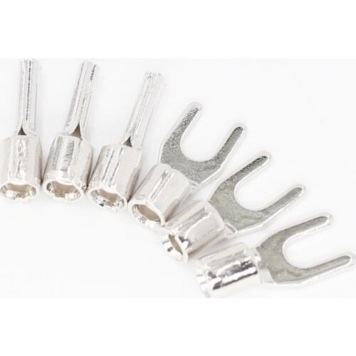 3Set 99.998% Pure Copper Rhodium plated High-end Power Connector for Y Lug terminal