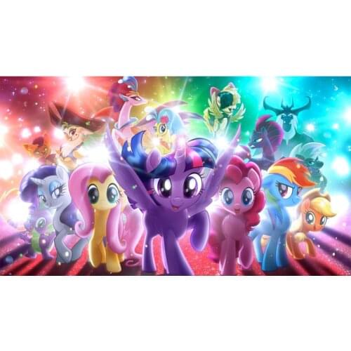 5d Diy Diamond Painting Cross Stitch Full Square Round Drill Mosaic My Little Pony Embroidery Wedding DecorationsZP-1411