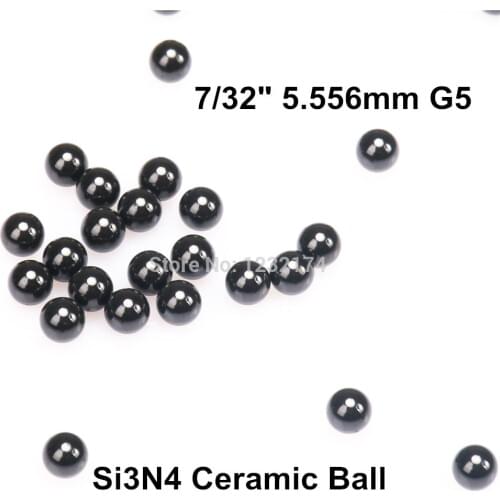 7/32"=5.556mm Silicon Nitride Ceramic Ball Si3N4 G5 100PCS/Lot used in Bearing,Valve ball, linear slider 5.556mm ceramic ball