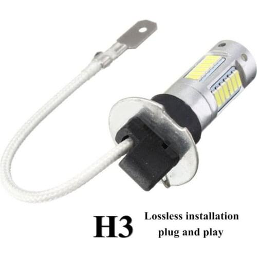 80% Hot Sell 1Pc H3 4014 High Power 550LM LED White Fog DRL Light Lamp Bulb DC 12V