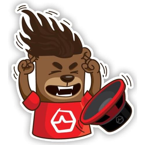 A0191# 13 cm/17 cm Self-adhesive Ural bear Angry Decal Car Sticker Waterproof Auto Decors on Bumper Rear Window Laptop