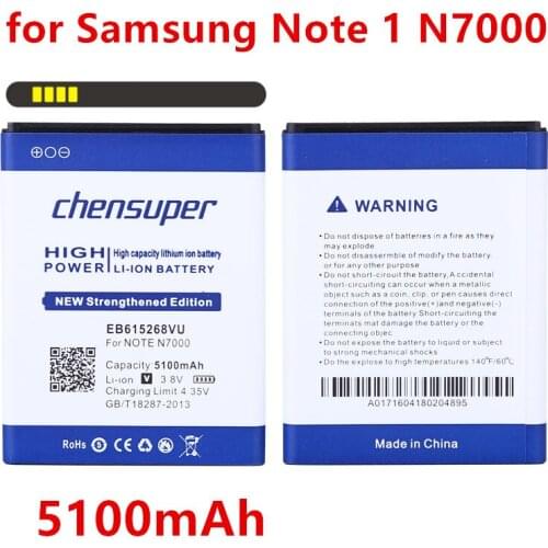 Chensuper EB615268VU 5100mAh Battery for Samsung GALAXY NOTE N7000 Battery I9220 I9228 I889 i717 Batteries