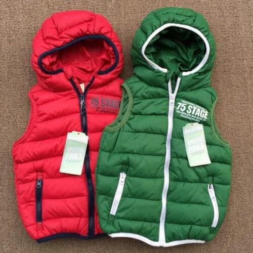 High Quality Children Autumn Winter Hooded Sports Warm Vest Boy Girl Coat Kids Clothes