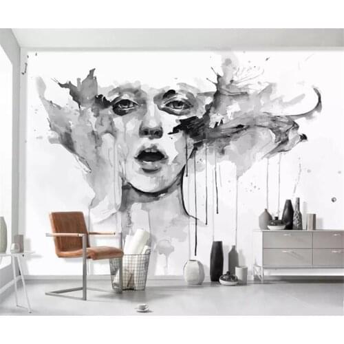 Custom photo wallpaper 3d mural hand painted Nordic personality creative graffiti beautiful living room TV background wall paper