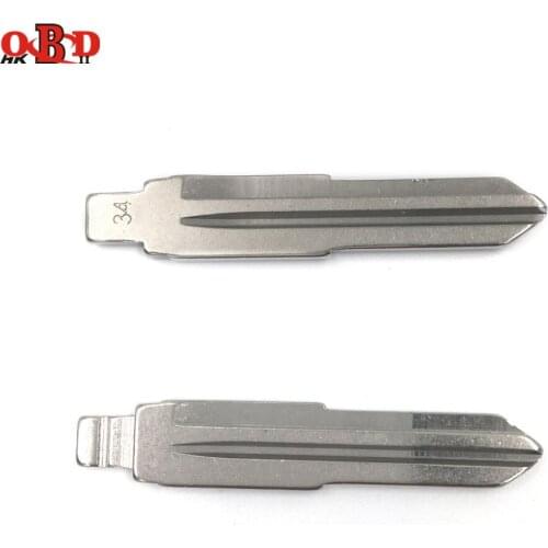 HKOBDII 10 pcs/lot Metal Blank Uncut Flip KD900 KD Remote Key Blade Type 34# for Kia Rio Accent