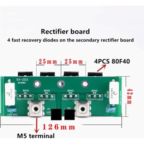 Inverter welding machine circuit board secondary rectifier board 4 fast recovery diodes circuit board fast recovery tube