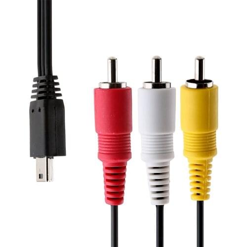 Camera Audio Video AV Cable 5 PIN Mini USB to 3 RCA for Canon EOS 5D2 5D Mark III 6D 7D 60D 70D 700D 760D G7X G1X SX50 SX60 G16