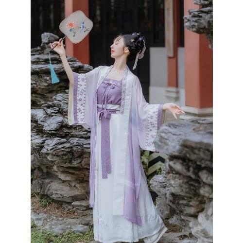 2021 chinese hanfu dress vintage stage performance outfit retro fairy princess outfit exquisite embroidery traditional hanfu