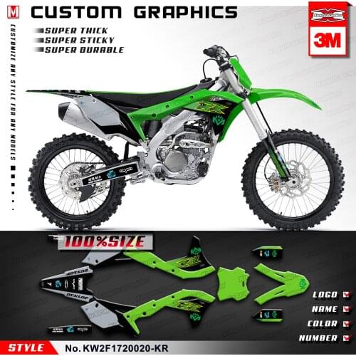 KUNGFU GRAPHICS Motocross Stickers Backed 3M Vinyl Dirt Bike Decals for KXF 250 2017 2018 2019 2020, Customizable