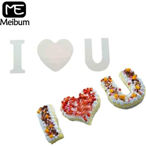 Meibum PET Plastic Cake Decorating Mold Home Party LOVE Heart Valentines Day Wedding Cream Dessert Mould Pastry Tools