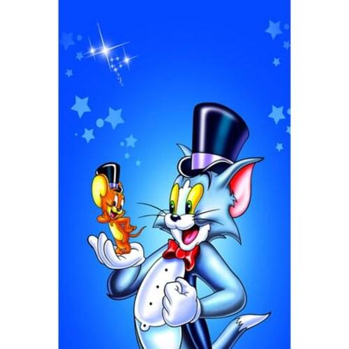 Cartoon Animation Cat Mouse Baby Photography Background Backdrop Kids Birthday Party Decoration Tapestry Photo Studio Wallpaper