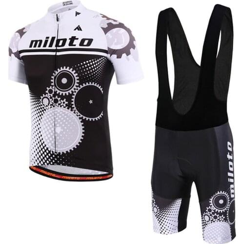 Men MILOTO Pro Cycling Jersey Set Summer Bike Clothes Mans Summer Bicycle Clothing Maillot Ropa Ciclismo Cycling Set