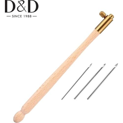 Embroidery Crochet Hook with 3 Needles Steel 0.7mm 1.0mm 1.2mm Embroidery Beading Crochet Set Tool Kit