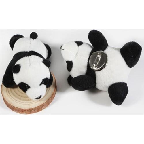 NEW Little Panda 10CM Approx. Plush Stuffed Toy , Girls Brooch Animal Doll