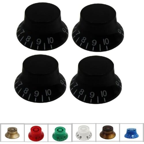 NEW 4pcs Plastic Top Hat Electric Guitar Knobs Speed Control Knobs for LP SG Guitar Parts,9 Colors choose