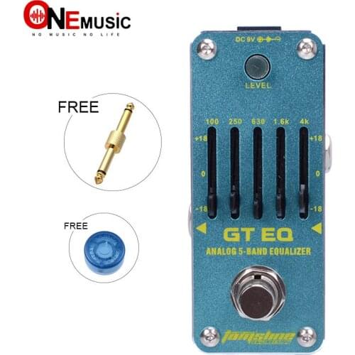 New AROMA AEG-3 GT EQ 5-Band Guitar Equalizer Mini Analogue Effect True Bypass+Free Connector