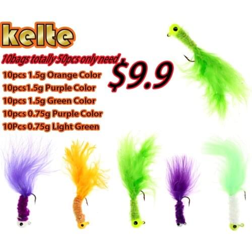 Feather Jig head /Chicken feather /jig head /Bass head/Bass/Lighter jig head/Fishing Lure/Metal jig/0.75g 1.5g