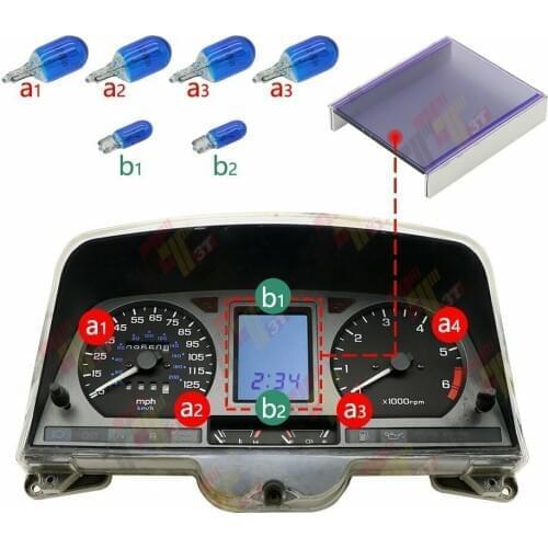 Dashboard LCD Display with Blue Bulb KIT for Honda Goldwing GL1500 Gauge Cluster 1988-2000