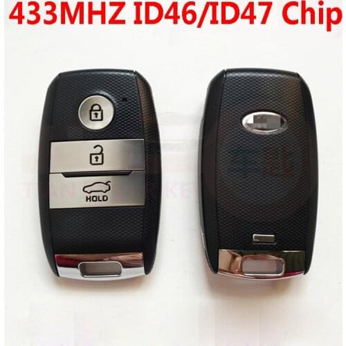 3 Buttons Car Remote Key 433MHZ with ID46 PCF7952 ID47 Chip Key Blade for Kia K5 Rio Sorento Sportage Keyless Smart Key