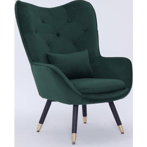 Nordic Single Sofa Chair Simple Modern Lazy Sofa Balcony Leisure Armchair American Cloth Tiger Chair