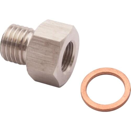 Stainless Steel 1/8 "NPT Female to Metric M12X1.5 Male Replace Meter