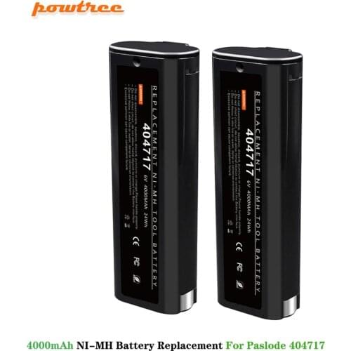 Powtree 6V 4.0Ah NI-MH Battery Replacement For Paslode 404717 B20544E BCPAS-404717 404400 900400 900420 900600 power tool