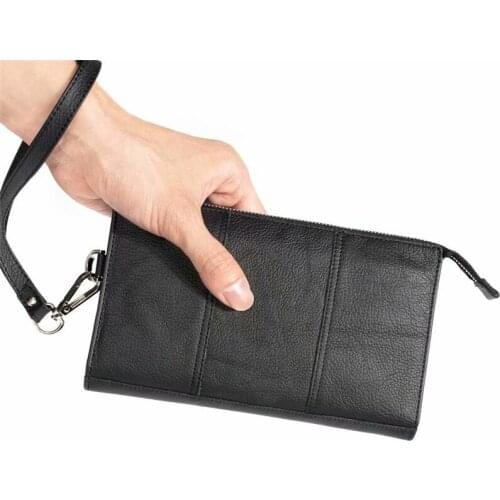 Handbag Men Women For iPhone 11 12 X Xiaomi Huawei Phone Case Bags Protective Cover 6.5 inch Leather Waterproof Wallet Waist Bag