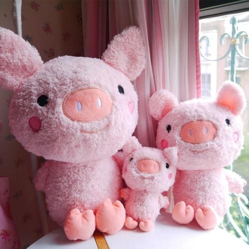 Super Sweet Piggy Plush Toy Soft Cartoon Cute Pig Stuffed Animal Doll Baby Accompany Toys Girlfriends Lovers Christmas Presents